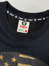 Aape by A Bathing Ape Gold Foil Flag Sweatshirt with Side Zips – Black (S)