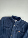 Carhartt Navy Twill Button-Down Work Shirt – Twin Flap Pockets, 100% Cotton (2XL)