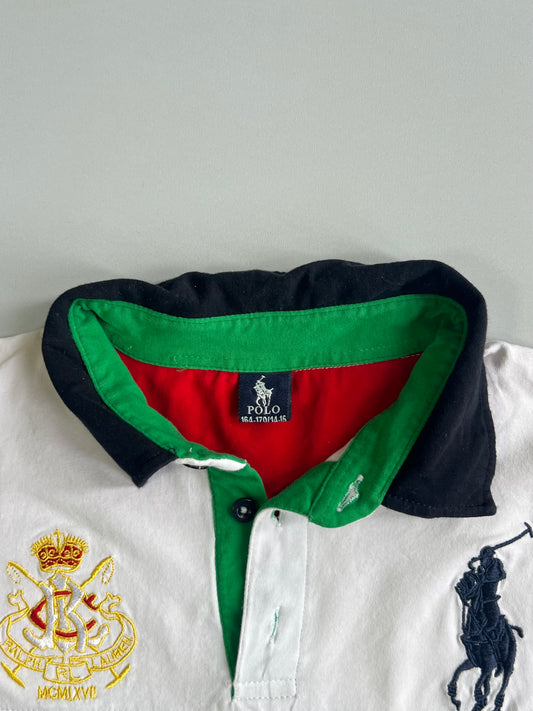 Polo Ralph Lauren Big Pony Colorblock Rugby Crest Polo T-Shirt (S)