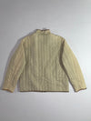 Lacoste Quilted Zip Jacket  Beige Vintage Bomber Style (L)