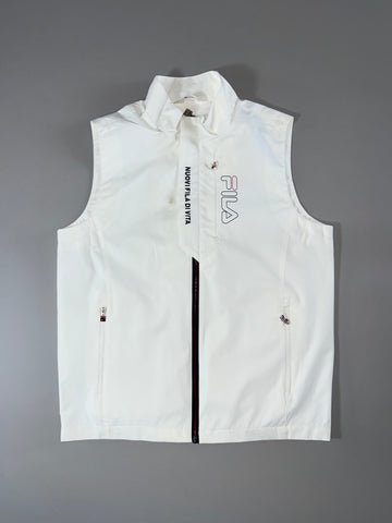 Fila Nuovi Fila Di Vita Zip-Up Sports Vest — White (M)