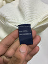 Vintage 90s Polo Ralph Lauren Cream Ribbed Knit Full-Zip Sweater Vest (M)