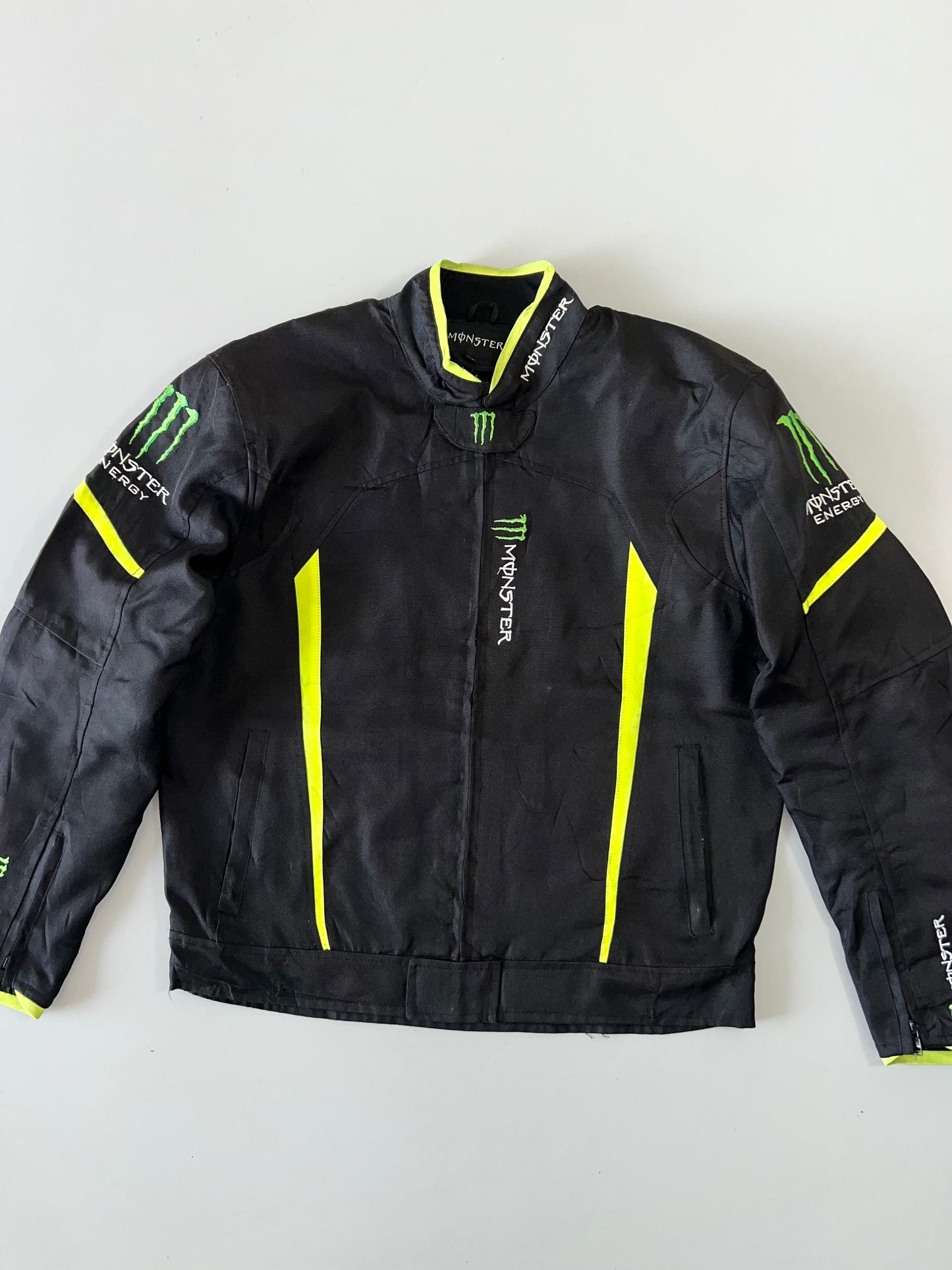 !                                                                                                                                                         Monster Original RARE Racing Jacket PADDED(Pads are removable) (L)