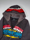 Vintage Reputation Black Lightning Shark Full Zip Hoodie (M)