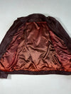 Vintage 80s Leather Jacket – Oxblood Burgundy – Epaulette Collar (M)