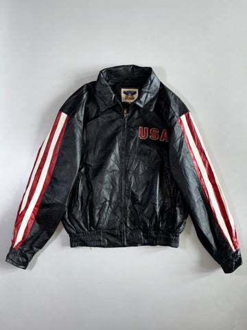 USA Eagles Landing Leather Jacket (L/XL)
