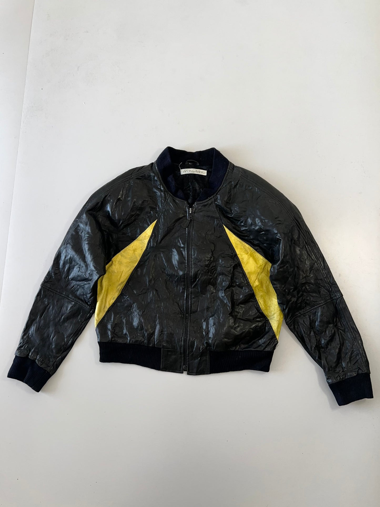 !                                             Andrew Mark Original Leather Jacket (L)