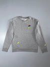 Nike Grey Multi-Swoosh Embroidered Crewneck Sweatshirt Size (L)