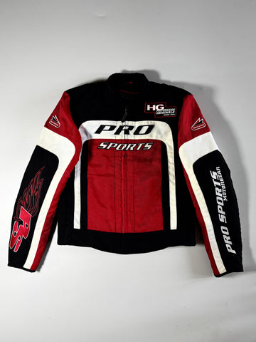 Hein Gericke Pro Sports Red & Black Motorcycle Racing Jacket (M)
