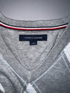Tommy Hilfiger Grey Argyle V-Neck Sweater (M)