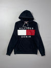 Tommy Hilfiger Denim Big Flag Logo Black Pullover Hoodie (M)