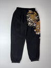Japanese Tiger & Bamboo Embroidered Black Joggers – Sukajan Style – (W:30) (L:41)