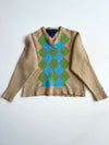 Tommy Hilfiger Lambswool Argyle V-Neck (XS)