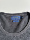 Polo Ralph Lauren Charcoal Black Textured Pima Cotton Crewneck Sweater (XL)