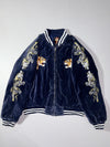 Vintage JAKE Velvet Sukajan Souvenir Jacket, Tiger & Dragon Embroidered (M/L)