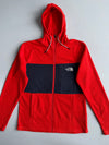 The North Face Fleece Hoodie | Red Navy Colorblock (S)
