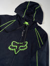 Fox Racing Black & Neon Green Zip-Up Hoodie (3XL)