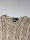 Polo Ralph Lauren | 100% Silk Hand Knit Cable Sweater | (2XL)