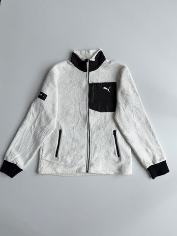 Puma Sherpa Fleece Jacket – White/Black (S)