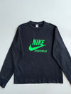 Nike Sportswear | Black Neon Green Spellout Crewneck | (XL)