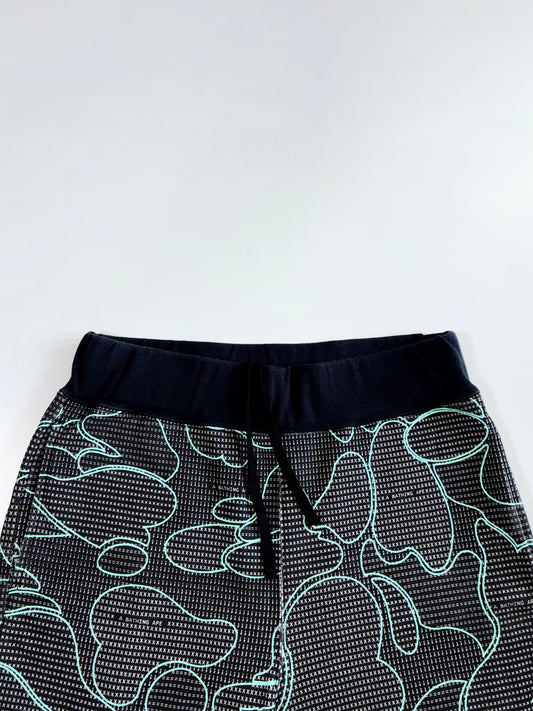 A Bathing Ape Baby Milo Outline Grid Shorts Elastic (W:30|L:20)