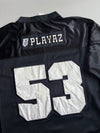 Vintage Playaz Gear Black Football Jersey #53 – Star Patch Mesh Jersey (XXL)