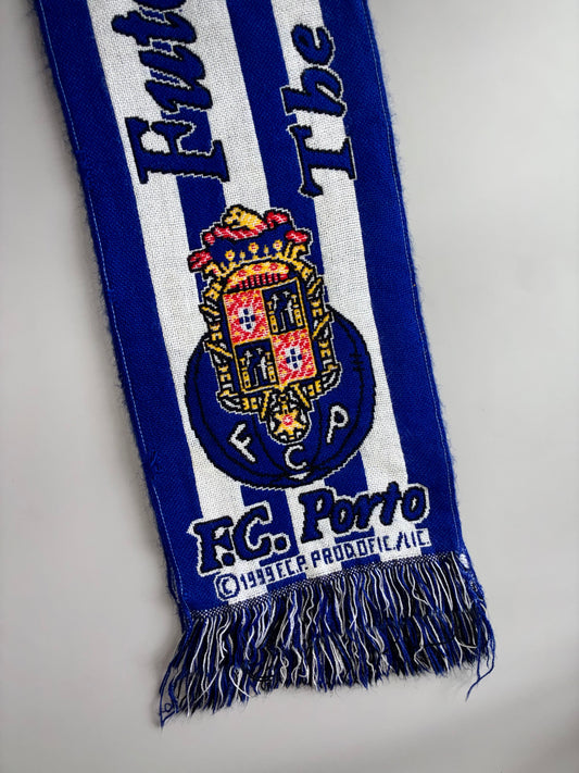 Vintage 1999 F.C. Porto Football Club Scarf – Blue & White Striped Futebol Clube Fan Scarf (L:55)