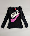 Nike | Black Pink Swoosh Longsleeve | Women's (XS)