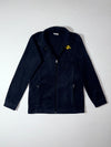 Columbia Black Fleece Zip-Up Jacket – Embroidered Logo, (S)