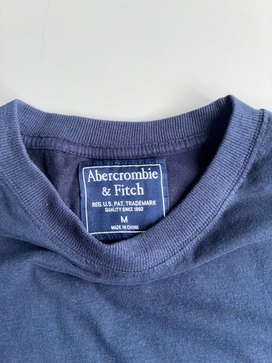 Abercrombie & Fitch Long Sleeve Spellout Sweatshirt – Navy | (M)