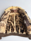 Shepherd Genuine Leather Shearling Fur Collar Bomber Jacket (M/L)