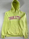 Vintage Champion Lime Green Charlotte College Hoodie (S)