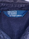 Vintage Polo Ralph Lauren Navy Cotton Harrington Jacket – Red Pony Logo – Leather Zip Pull (M/L)