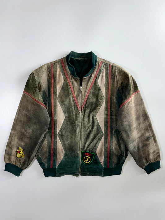 Super Premium Original Sued Leather Jacket (XL)