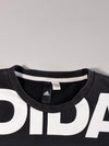 Adidas Black Big Spellout Oversized Sweatshirt  (S)