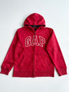 GapKids Red Fleece Arch Logo Zip-Up Hoodie (S)