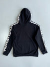 Fila Big Logo Black Pullover Hoodie | Vintage Fila Tape Sleeve Hoodie (S)