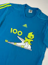 Adidas National Taiwan University Blue Jersey Tee – Neon 3-Stripes (M)