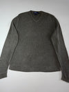 Polo Ralph Lauren V-Neck Cotton Sweater – Grey  (2XL)