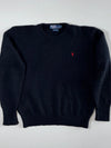 Vintage 90s Polo by Ralph Lauren Black Lambswool Crewneck Sweater (M)