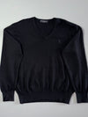 Vintage Yves Saint Laurent Pour Homme Black V-Neck Knit Sweater –  (M)