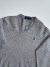 Polo Ralph Lauren Grey V-Neck Knit Sweater (S)