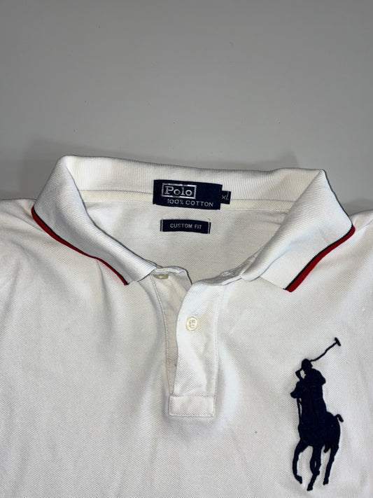 Polo Ralph Lauren Big Pony Custom Fit Polo – White (L)