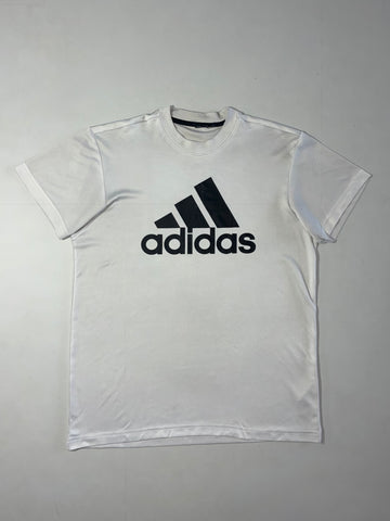 Vintage Adidas White Big Logo Graphic Tee (L)