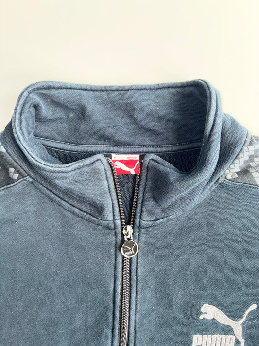 Puma Track Jacket Navy Snake Print Sleeves (XL)