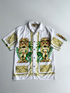 Maui Maui Hawaiian Tiki Print Shirt White (L)