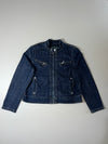 LRL Lauren Jeans Co. Denim Moto Jacket: women's (L)