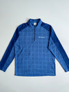 Columbia Houndstooth Print Quarter-Zip Fleece – Blue (M)