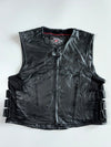 Jack & Moto Tactical Leather Biker Vest (3Xl)