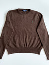 Polo Ralph Lauren Chocolate Brown Crewneck Knit Sweater (S)